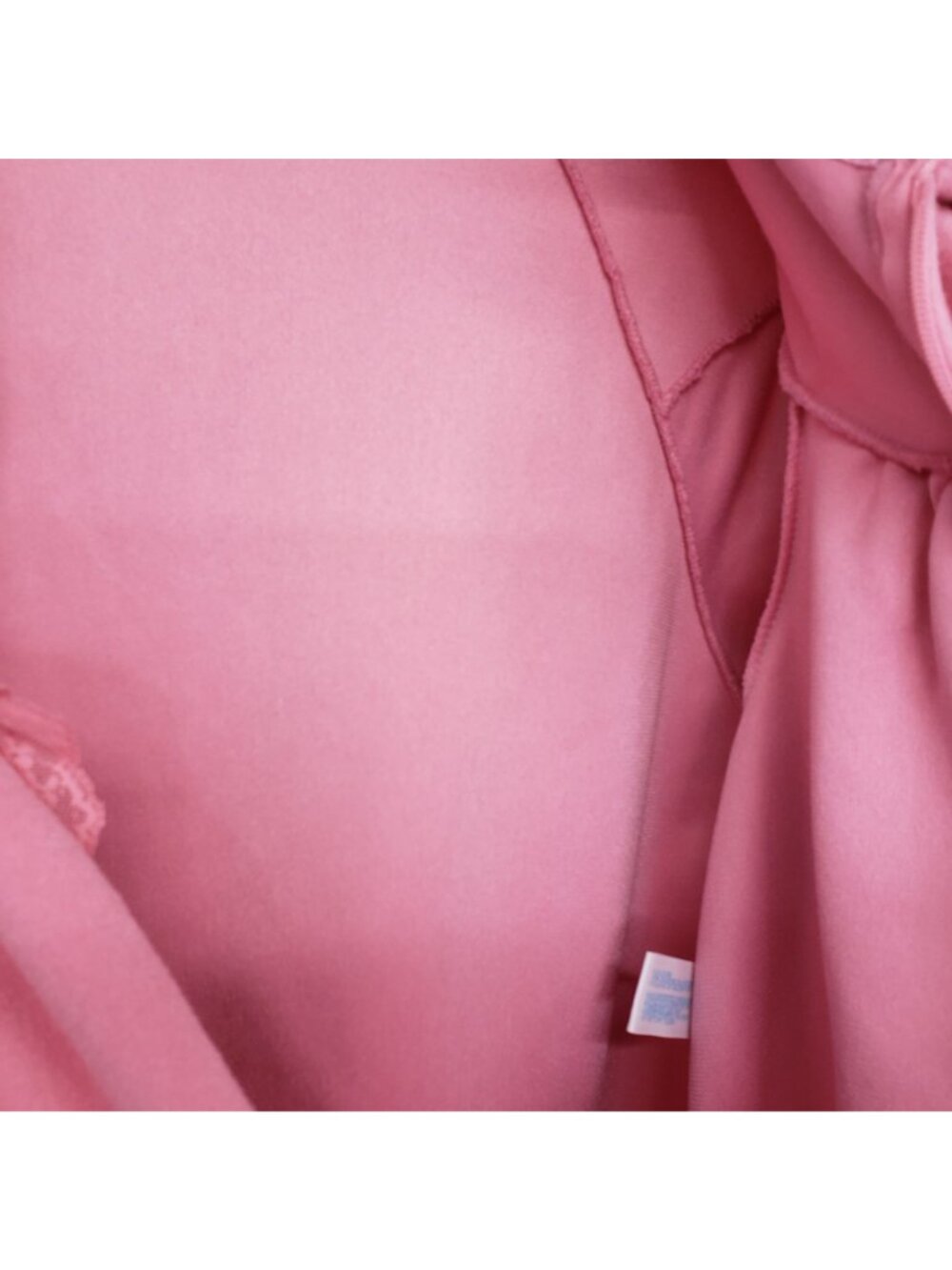 Vintage 1960s Vassarette Fuzzy Pink Lace Trim Ruffle House Coat Kitty Forman - Picture 11 of 13